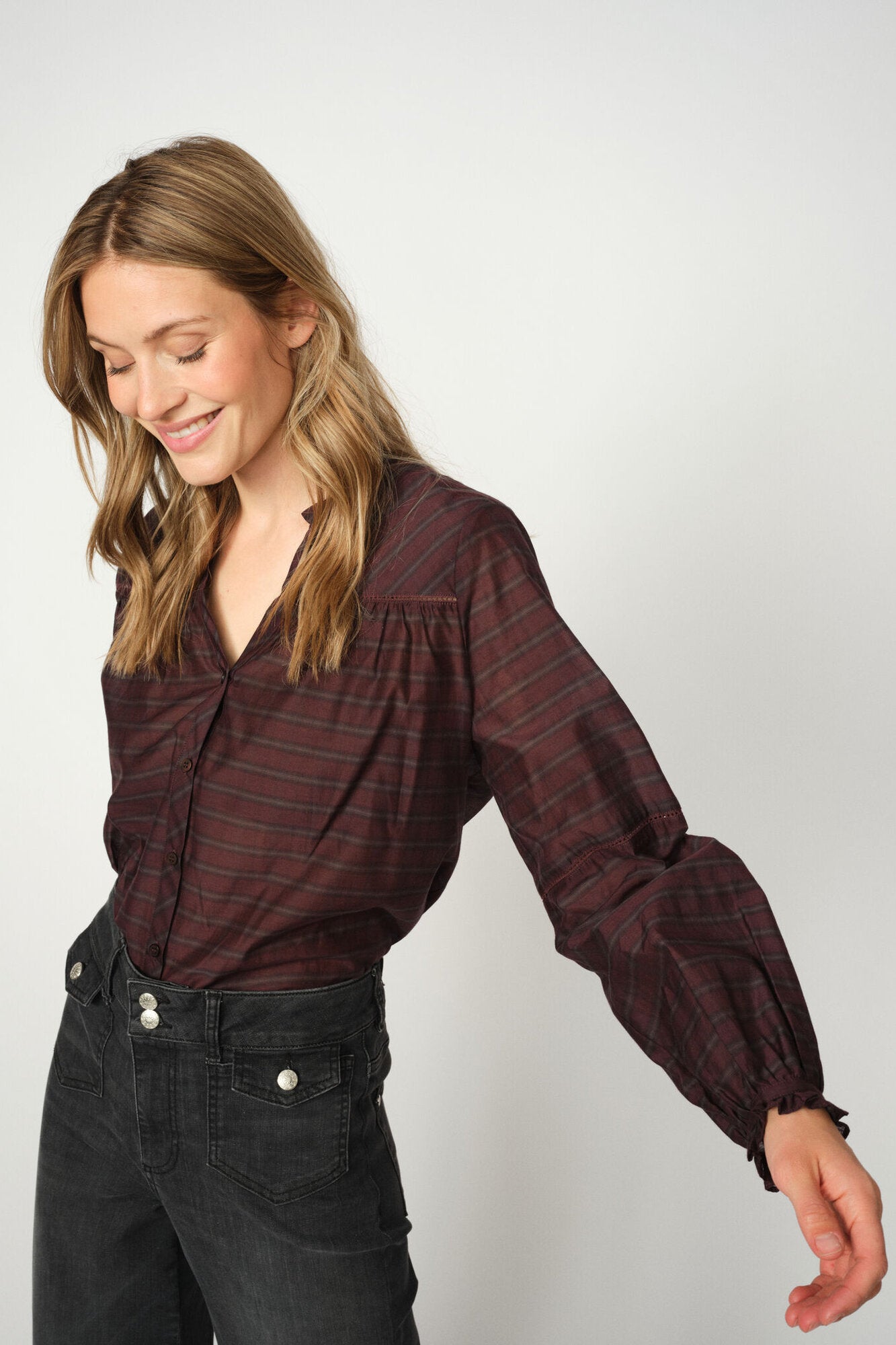 Benedetta Silky skjorte - Fudge